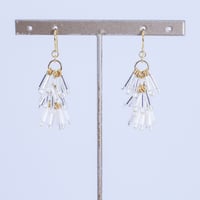 ティアードピアス/イヤリング(シルバー×ホワイト)(MN250015-01)