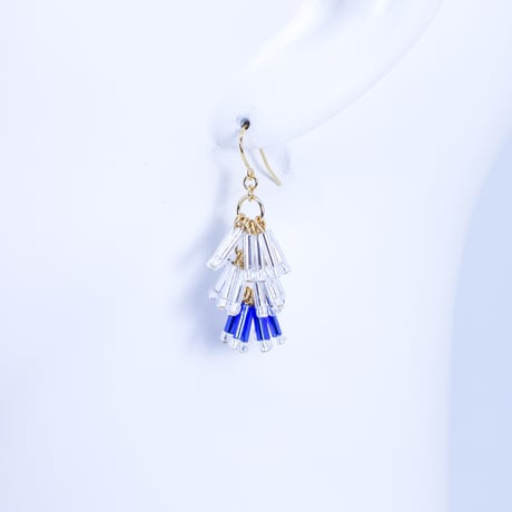 ティアードピアス/イヤリング(シルバー×ブルー)(MN250015-11)