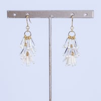 ティアードピアス/イヤリング(シルバー×ベージュ)(MN250015-02)