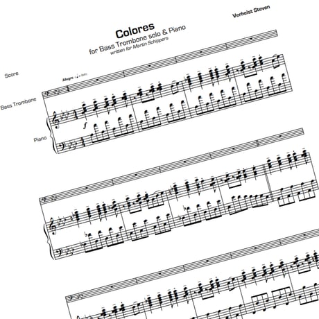 ★item329 「コローレス」"Colores" for Basstrombone & Piano　S.フェルヘルスト作曲 (2017)