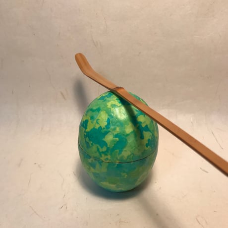 瞳堂作　卵型茶器　新緑