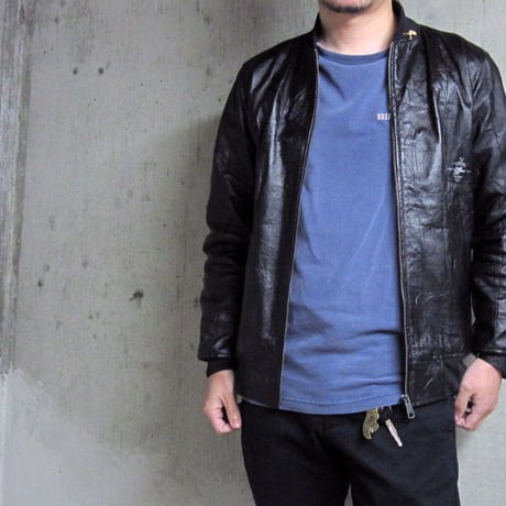 So Glad MA‐1 Leather Jacket