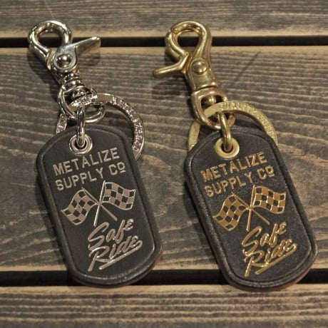 Safe Ride Leather Keychain