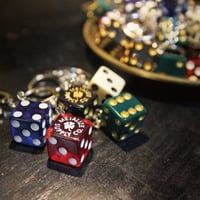 Lucky Clover Dice Keychain