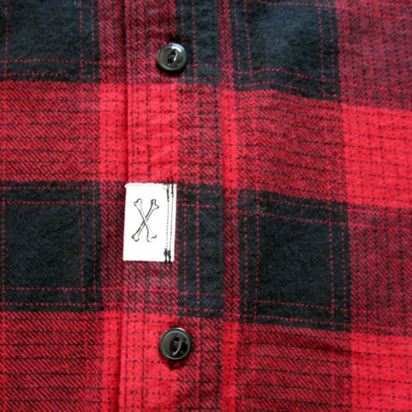 So Glad Hand Flannel Shirt Red×Black
