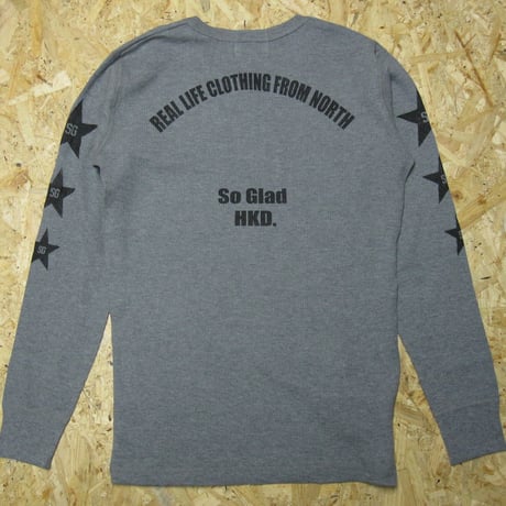 So Glad Waffle Henry Neck L/S TEE V・H