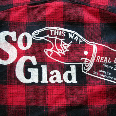 So Glad Hand Flannel Shirt Red×Black