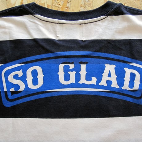 So Glad Bold Border TEE White × Blue