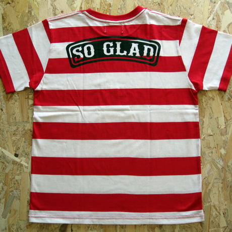 So Glad Bold Border TEE White × Red
