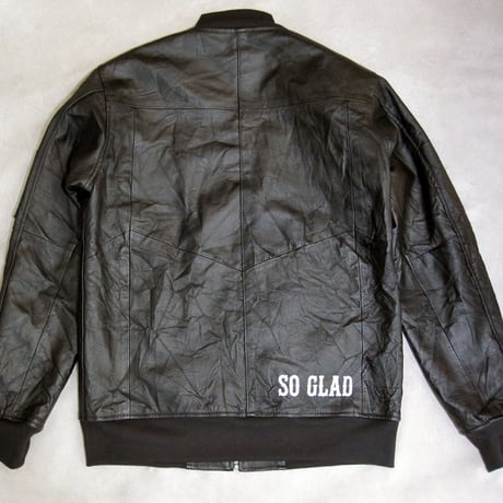 So Glad MA‐1 Leather Jacket