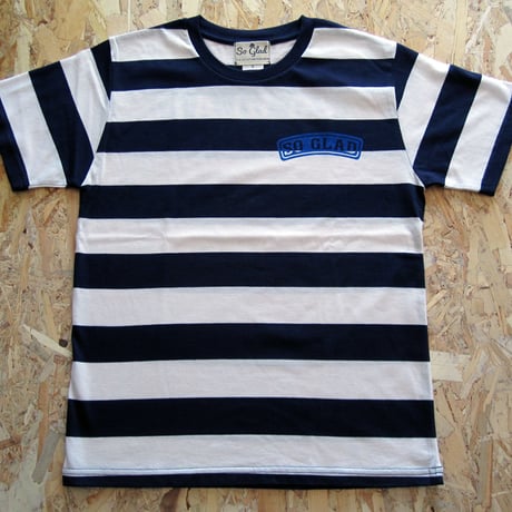 So Glad Bold Border TEE White × Blue