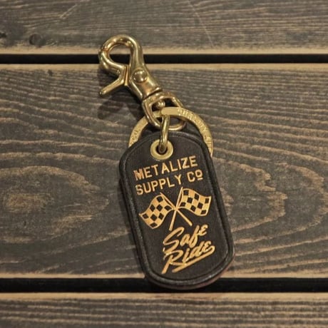 Safe Ride Leather Keychain