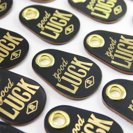 Good Luck Leather Key Tag