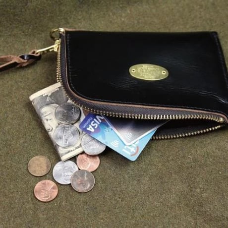 CLASSIC TEA CORE LEATHER CARD & COIN HOLDER WALLET