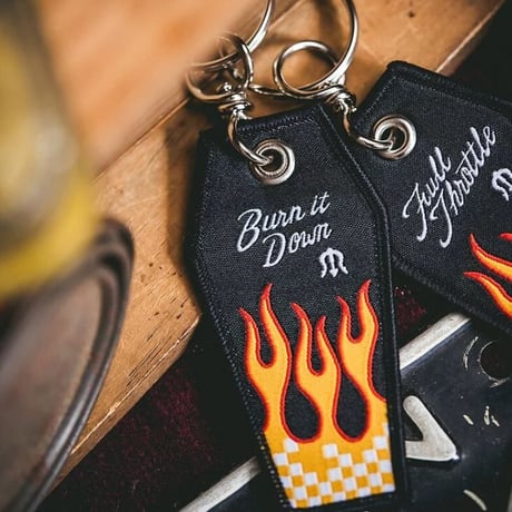 Retro strap keychain