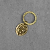 "POISON" Brass Brand Keyring