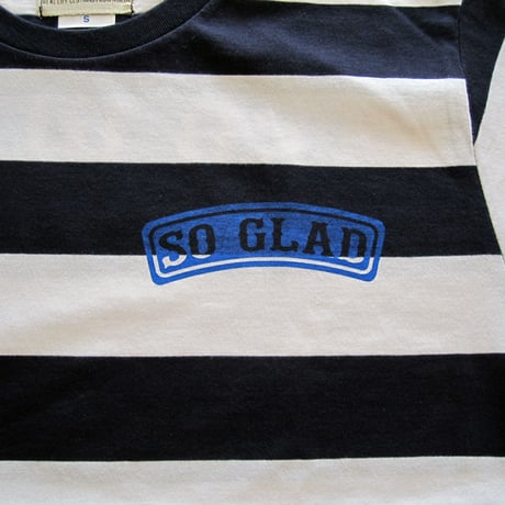 So Glad Bold Border TEE White × Blue