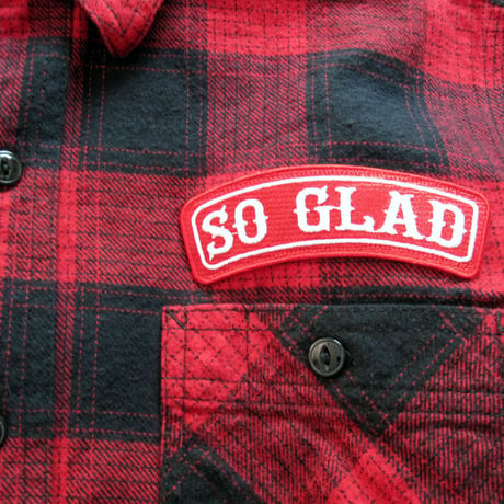 So Glad Hand Flannel Shirt Red×Black