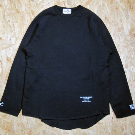 So Glad  Cut-Off Crew Neck Sweat BLK