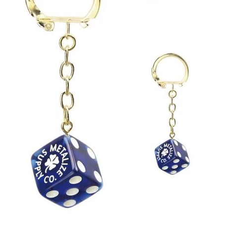 Lucky Clover Dice Keychain