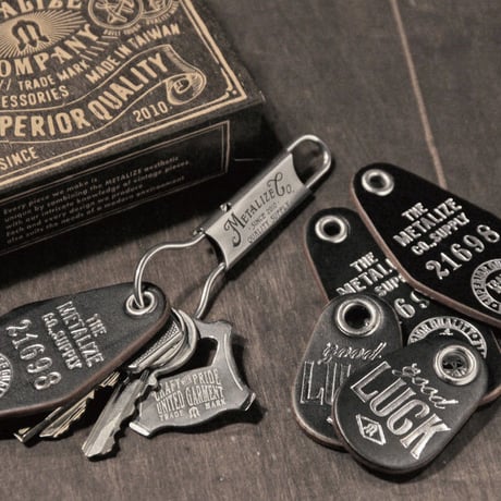Good Luck Leather Key Tag