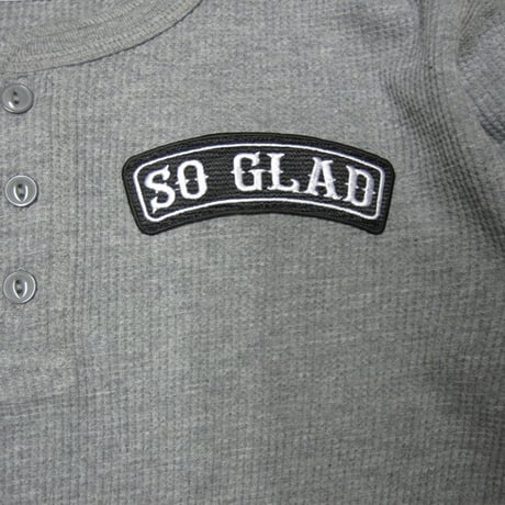 So Glad Waffle Henry Neck L/S TEE V・H