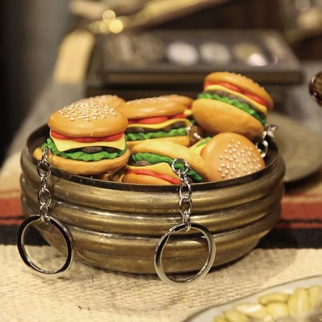 Burger keychain