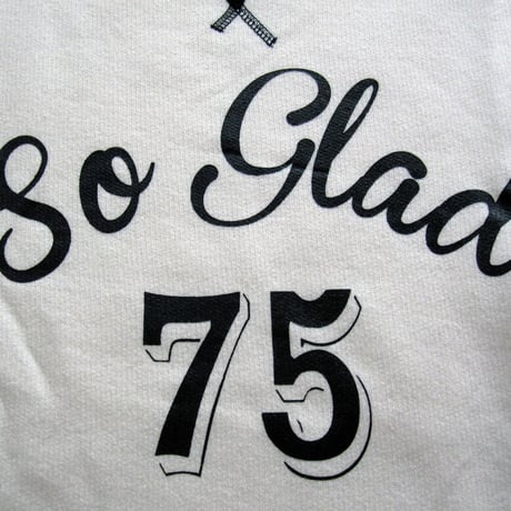 So Glad Vintage French Terry Sweat V・White×Black