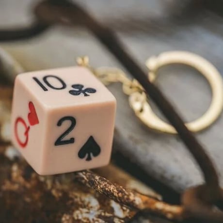 Vintage Poker Dice Keyring