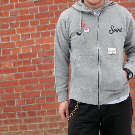 So Glad SKULL Zip Parka BLK