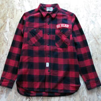 So Glad Hand Flannel Shirt Red×Black