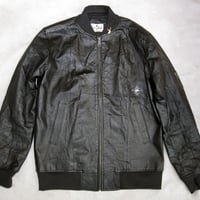 So Glad MA‐1 Leather Jacket