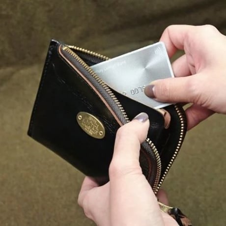CLASSIC TEA CORE LEATHER CARD & COIN HOLDER WALLET