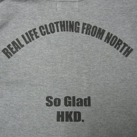 So Glad Waffle Henry Neck L/S TEE V・H
