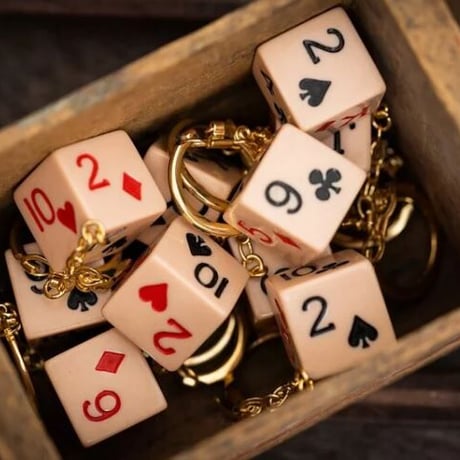 Vintage Poker Dice Keyring