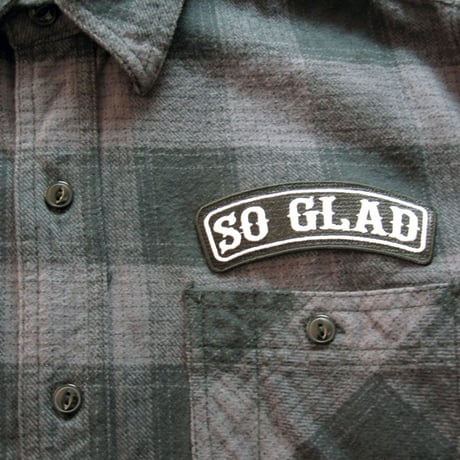 So Glad Hand Flannel Shirt Charcoal×Black