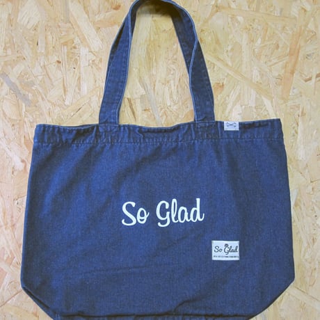 So Glad Denim Large Tote Bag