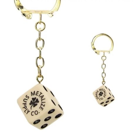 Lucky Clover Dice Keychain