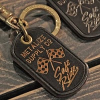 Safe Ride Leather Keychain