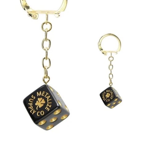 Lucky Clover Dice Keychain