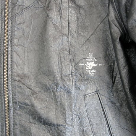 So Glad MA‐1 Leather Jacket