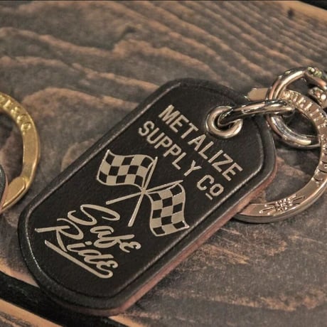 Safe Ride Leather Keychain