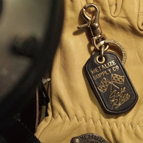 Safe Ride Leather Keychain