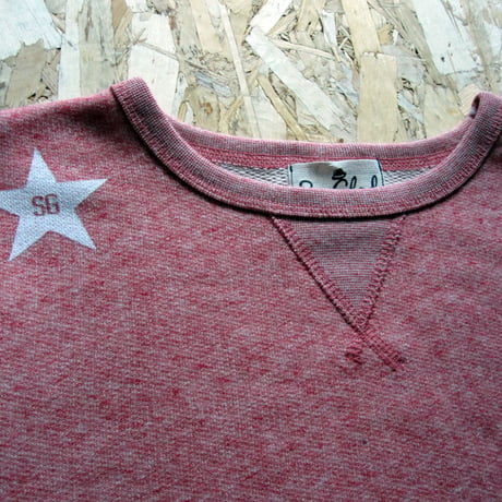 So Glad Star French Terry Sweat V・H・Red