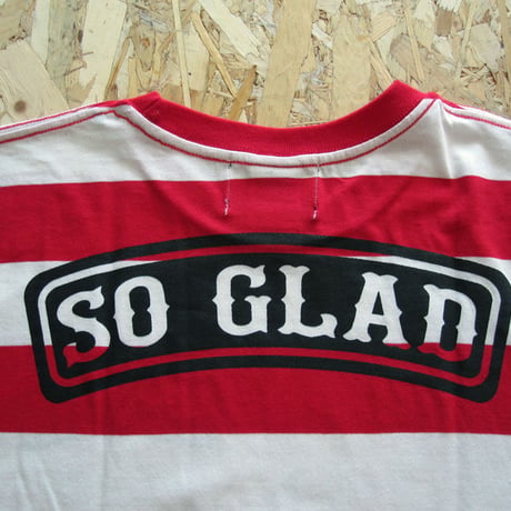 So Glad Bold Border TEE White × Red
