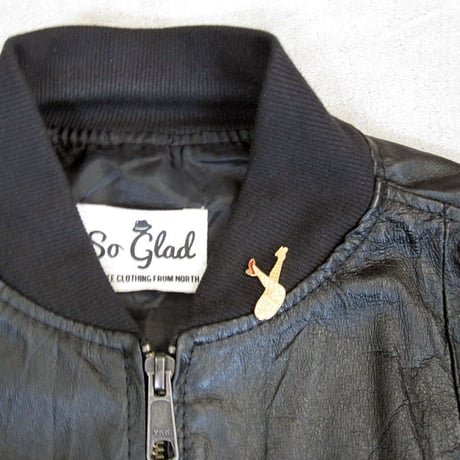 So Glad MA‐1 Leather Jacket