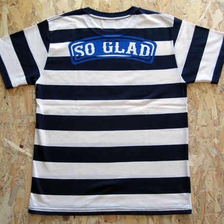 So Glad Bold Border TEE White × Blue