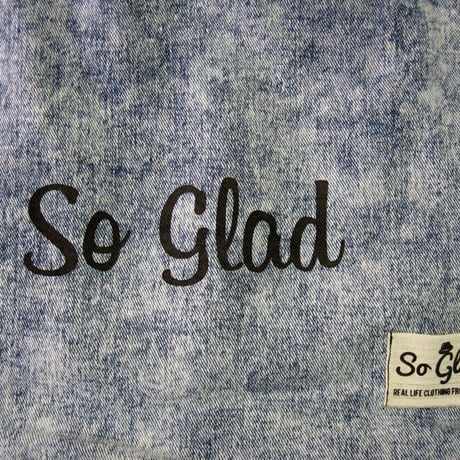 So Glad Denim Large Tote Bag