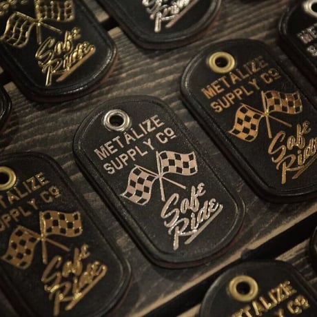 Safe Ride Leather Keychain