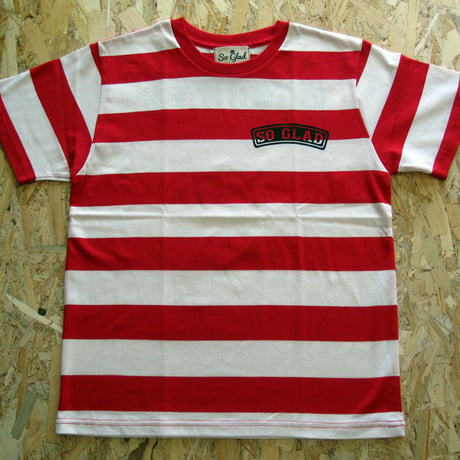 So Glad Bold Border TEE White × Red